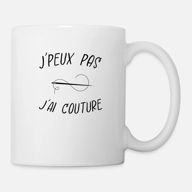 j'peux pas j'ai couture - Mug blanc - blanc
