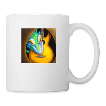 Dragon Hiding in a Guitar - Tasse - Weiß - Rechts