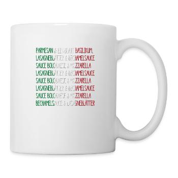 Lasagne - Lasagneblätter, Bolognese & Bechamel - Tasse - Weiß - Rechts