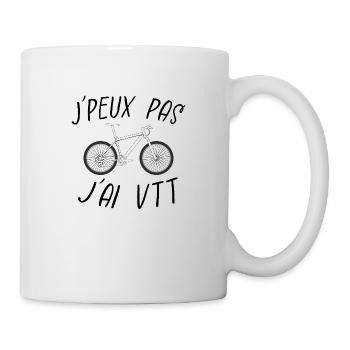 j'peux pas j'ai vtt - Mug blanc - blanc - Droite