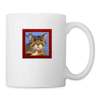 Katzenportrait 4 - Tasse - Weiß - Rechts