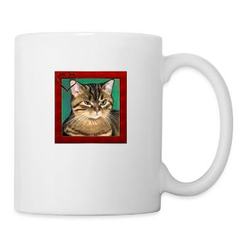 Katzenportrait 7 - Tasse - Weiß - Rechts