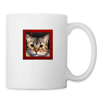 Katze im Rahmen 1 - Tasse - Weiß - Rechts