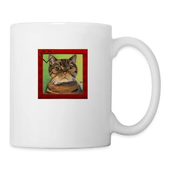 Katzenportrait 5 - Tasse - Weiß - Rechts