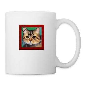 Katzenportrait 6 - Tasse - Weiß - Rechts