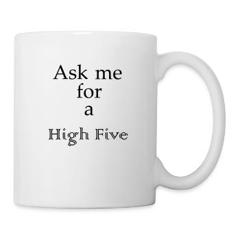 High Five - Schriftzug - Tasse - Weiß - Rechts