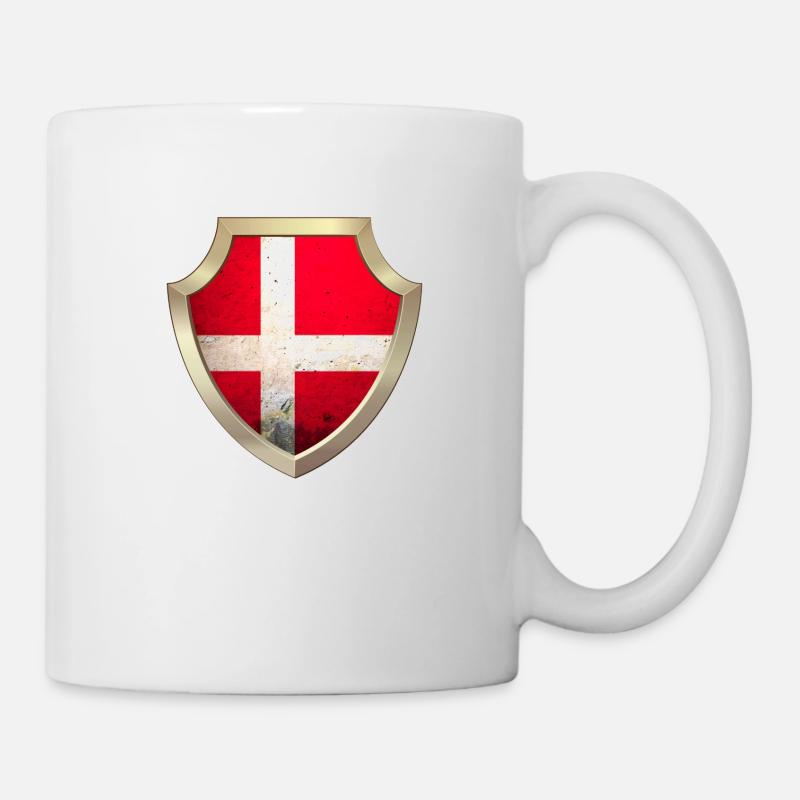 Danemark Copenhague Danois Scandinave Drapeau nordique - Mug blanc - blanc