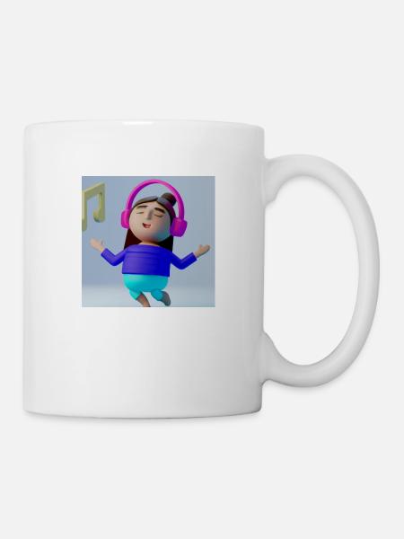 LUSTIGE MUSIK ILLUSTRATION 2 - Tasse - Weiß