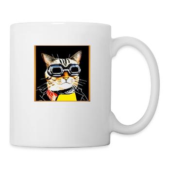 Coole Katze 1 - Tasse - Weiß - Rechts