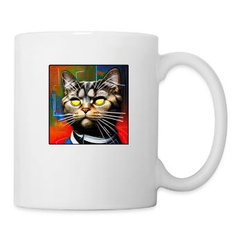 Coole Katze 5 - Tasse - Weiß - Rechts