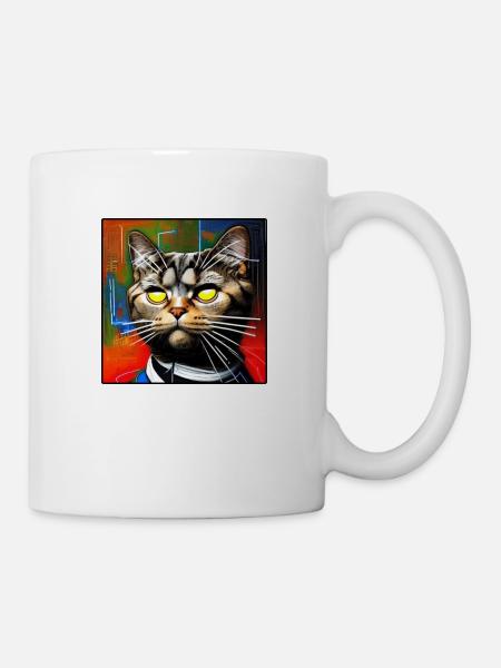 Coole Katze 5 - Tasse - Weiß