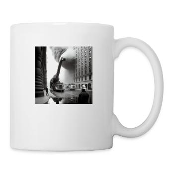 Brachiosaurus destroys city - Mug - white - Right