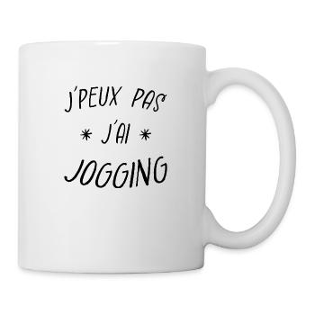 j'peux pas j'ai jogging - Mug blanc - blanc - Droite