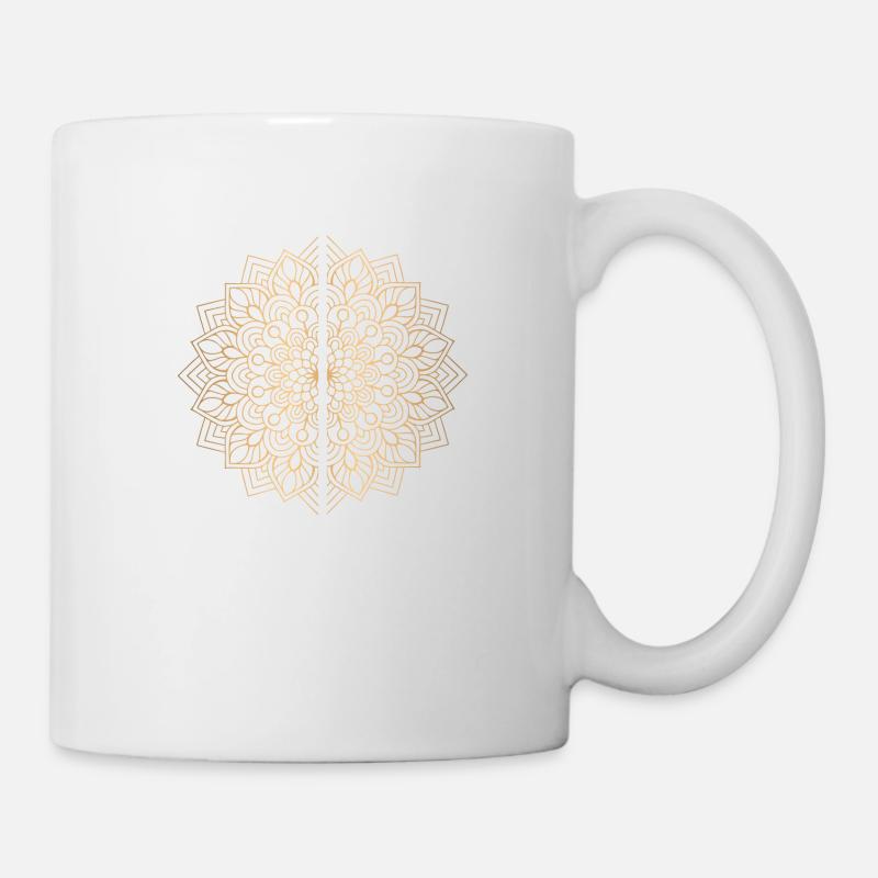 Golden Manalda / Yoga oder Gym - Tasse - Weiß