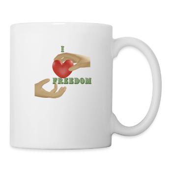 Ich liebe Freiheit - Tasse - Weiß - Rechts