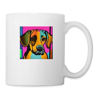 Chien Pop Art - Mug blanc - blanc - Droite