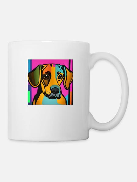 Chien Pop Art - Mug blanc - blanc