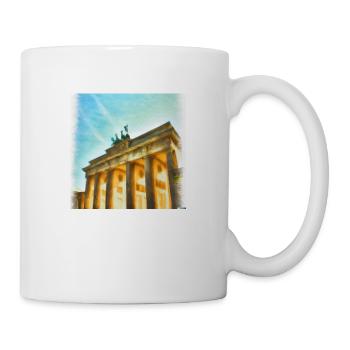 the Brandenburger tor as an acrylpainting - Tasse - Weiß - Rechts