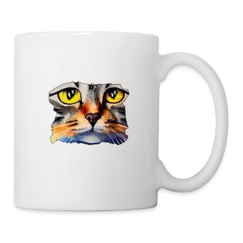 Katzengesicht 2 - Tasse - Weiß - Rechts