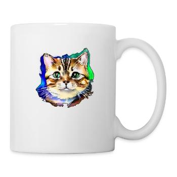 Cat Face 3 - Mug - white - Right