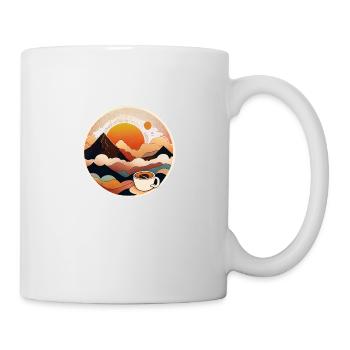 Coffee with a Stunning Mountain Scene - Tasse - Weiß - Rechts