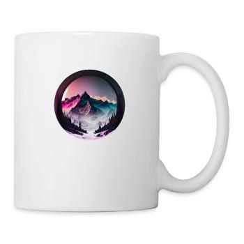 Silhouette of stunning winter wonderland - Tasse - Weiß - Rechts