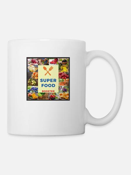 SUPER FOOD BOOSTER - Mug blanc - blanc