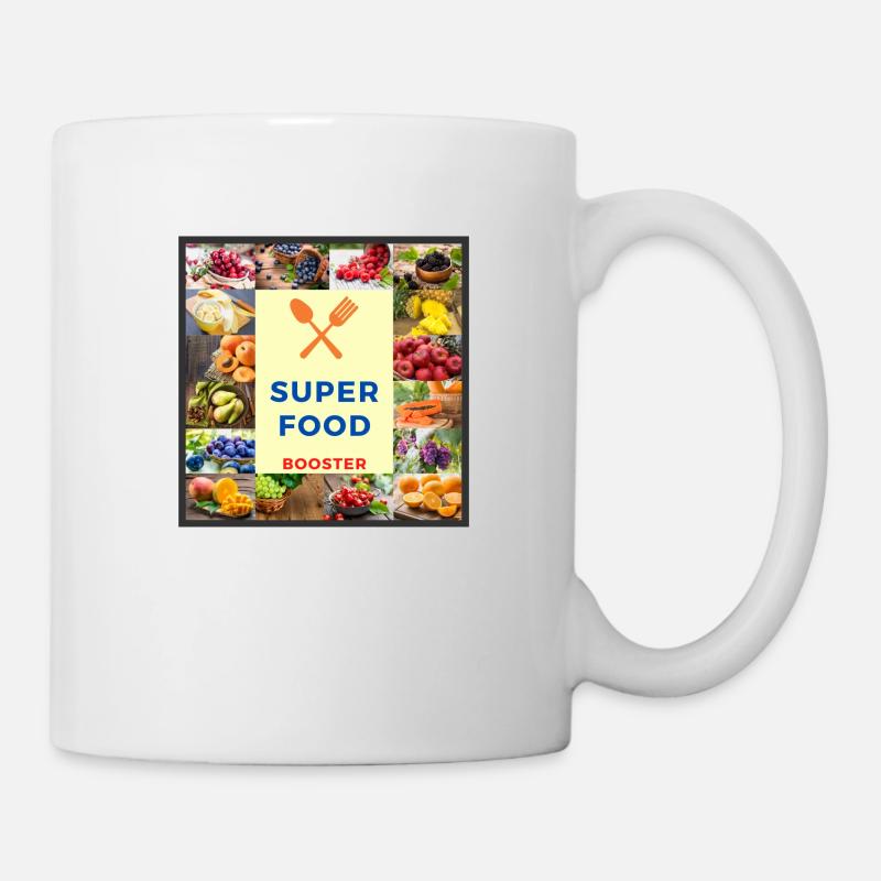 SUPER FOOD BOOSTER - Mug blanc - blanc
