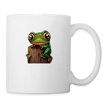 Cute Frog on a Log - Mug - white - Right