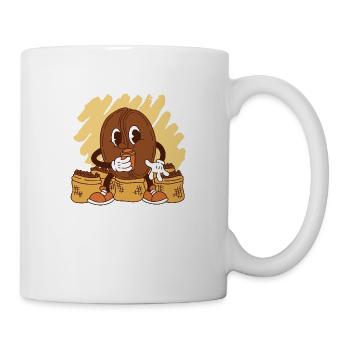 Café Tasse Caféine Cadeau Café en grains - Mug blanc - blanc - Droite