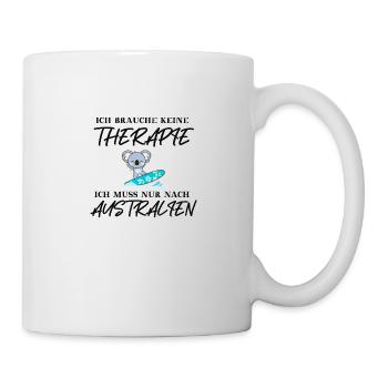 Australien Koala Surfen Geschenkidee süß lustig - Tasse - Weiß - Rechts