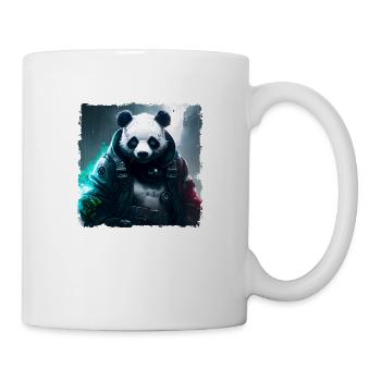 Panda Future Neon Cyber Anzug Robot - Tasse - Weiß - Rechts