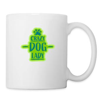 crazy dog lady quote - Mug - white - Right