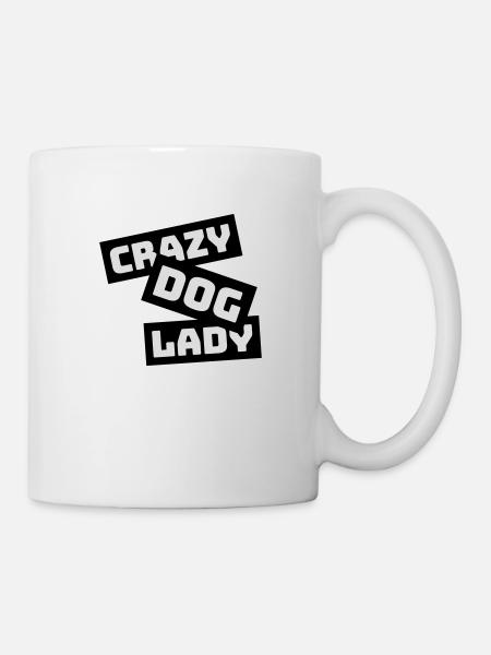 Citation de Crazy Dog Lady - Mug blanc - blanc