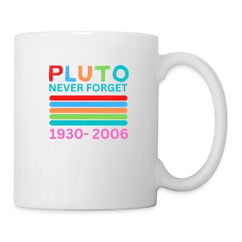 Pluto Never Forget Retro Space Science Pluto Desig - Mug - white - Right