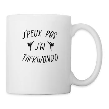 j'peux pas j'ai taekwondo - Mug blanc - blanc - Droite