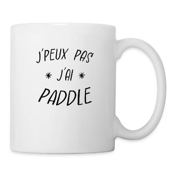 j'peux pas j'ai paddle - Mug blanc - blanc - Droite
