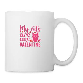 My Cats are my Valentine - Tasse - Weiß - Rechts