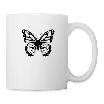 Schmetterling Natur Insekt Schmetterlinge 7 - Tasse - Weiß - Rechts