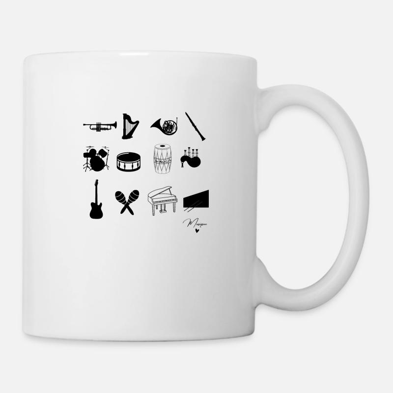 Musikinstrument - Tasse - Weiß