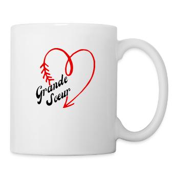grande sœur cœur - Mug blanc - blanc - Droite