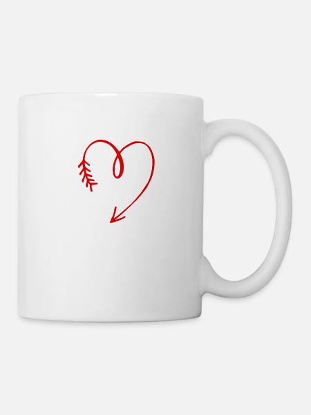 petite sœur cœur - Mug blanc - blanc