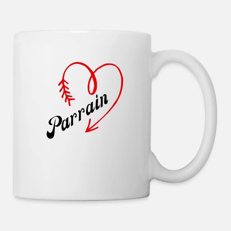 parrain cœur - Mug blanc - blanc