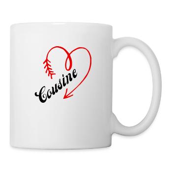 cousine cœur - Mug blanc - blanc - Droite