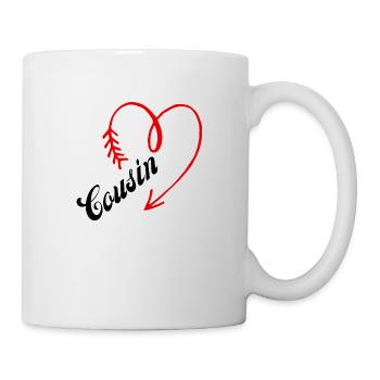 cousin cœur - Mug blanc - blanc - Droite