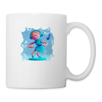 LUSTIGE MUSIK ILLUSTRATION 2 - Tasse - Weiß - Rechts
