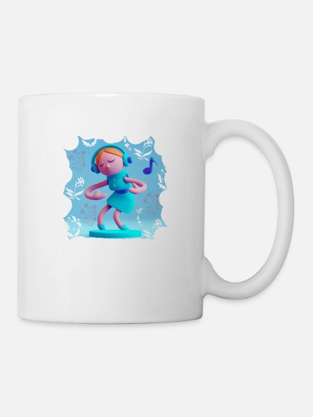 LUSTIGE MUSIK ILLUSTRATION 2 - Tasse - Weiß