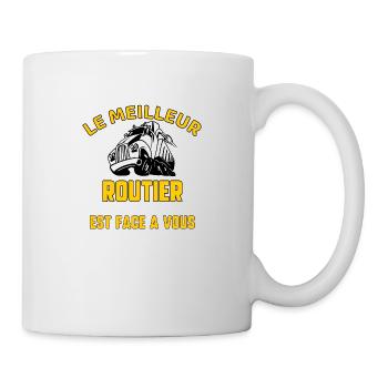 Le meilleur routier - Mug blanc - blanc - Droite