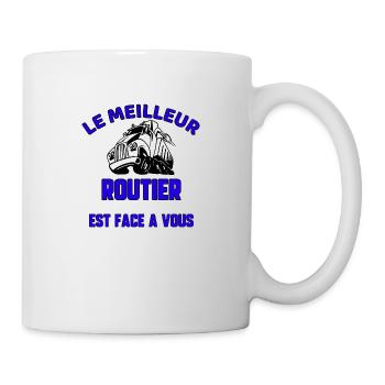 Le meilleur routier - Mug blanc - blanc - Droite