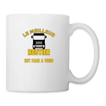 Le meilleur routier - Mug blanc - blanc - Droite